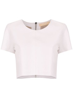 Clé leather cropped top