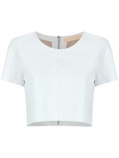 Clé leather cropped top