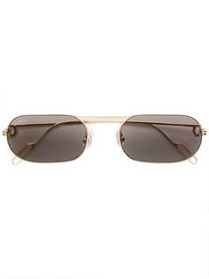Cartier затемненные солнцезащитные очки в квадратной оправе