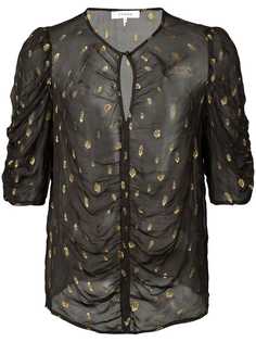 FRAME блузка сборного дизайна с каплевидной прорезью