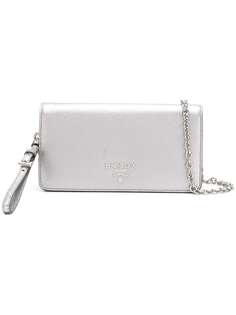 Prada mini Saffiano chain wallet