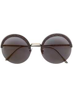 Bottega Veneta Eyewear солнцезащитные очки в круглой оправе