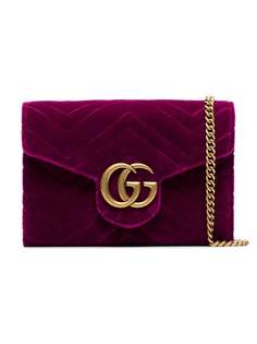 Gucci кошелек GG Marmont на цепочке