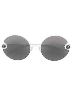Christopher Kane Eyewear pearl embellished round sunglasses