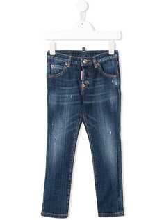 Dsquared2 Kids состаренные джинсы кроя слим