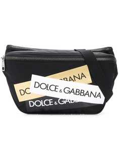 Dolce & Gabbana поясная сумка с нашивкой логотипа