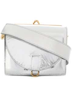 Sacai Metallic leather satchel