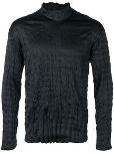 Issey Miyake Men crinkle-effect fitted top
