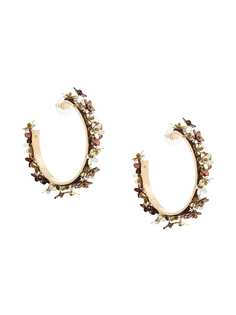 Mignonne Gavigan flower detail hoop earrings