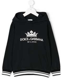 Dolce & Gabbana Kids толстовка с капюшоном с логотипом