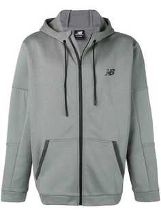 New Balance куртка прямого кроя с капюшоном
