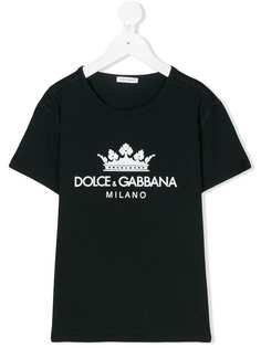 Dolce & Gabbana Kids футболка с принтом логотипа