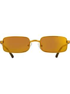 Linda Farrow солнцезащитные очки Dries Van Noten в прямоугольной оправе