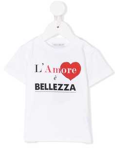 Dolce & Gabbana Kids футболка с принтом слогана