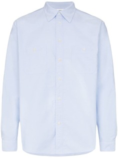 Visvim рубашка Albacora с контрастными вставками на рукавах