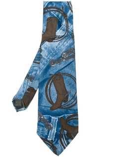 Jean Paul Gaultier Vintage галстук с джинсовым принтом