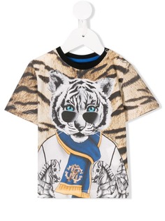 Roberto Cavalli Junior футболка с принтом тигра