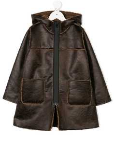 Touriste artificial leather duffle coat