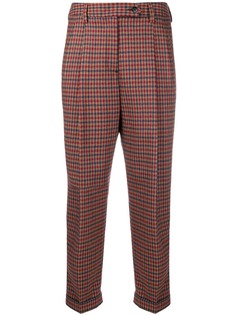 Brag-Wette checked cropped trousers