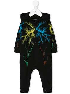 Marcelo Burlon County Of Milan Kids комбинезон с капюшоном и изображением молний