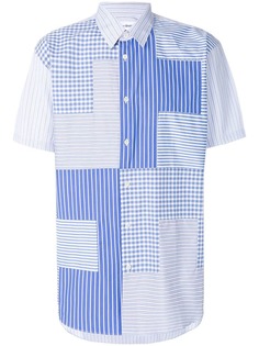 Comme Des Garçons Shirt рубашка с полосатыми и клетчатыми заплатками