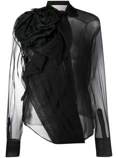 Christian Dior Vintage прозрачная драпированная блузка