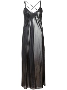 Michelle Mason платье с эффектом металлик