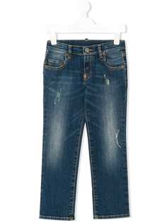 Douuod Kids прямые джинсы с рваными деталями