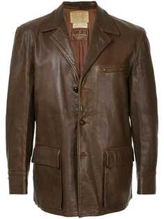 Fake Alpha Vintage кожаное пальто 1940-х годов