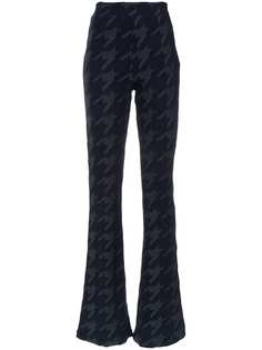 Tufi Duek pied de poule print flared trousers