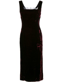 Christian Dior Vintage бархатное платье без рукавов