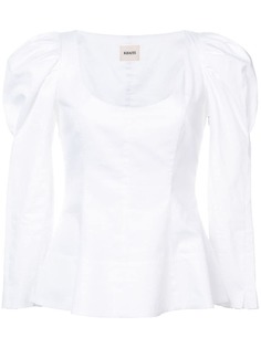 Khaite блузка с оборками