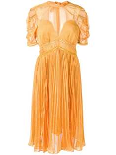 Self-Portrait плиссированное платье миди