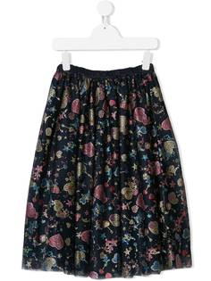 Baby Dior расклешенная юбка с цветочным принтом
