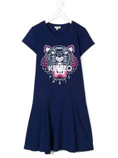 Kenzo Kids платье с принтом тигра