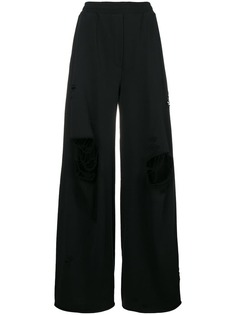 T By Alexander Wang ripped palazzo trousers