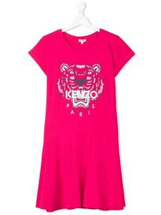 Kenzo Kids платье Tiger с принтом