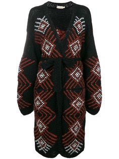 Oneonone pattern loose cardi-coat