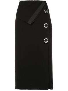 Dion Lee юбка миди с отворотом