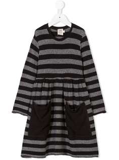 Caffe Dorzo Filippa stripe flared dress