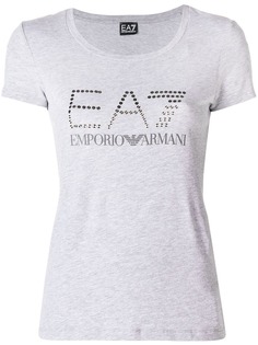 Ea7 Emporio Armani футболка с декорированным логотипом