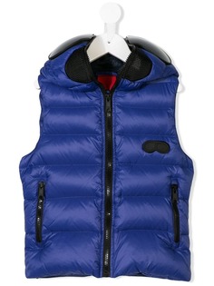 Ai Riders On The Storm Kids hooded padded gilet