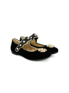 Roberto Cavalli Junior embellished stud strap pumps