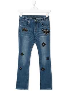 John Richmond Junior TEEN logo patch jeans