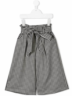 Piccola Ludo checked wide leg trousers