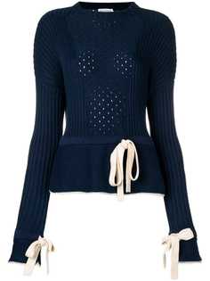 Sonia Rykiel трикотажный джемпер с перфорацией