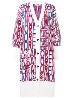 MSGM кардиган с V-образным вырезом с логотипом