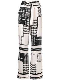 Self-Portrait брюки-палаццо с принтом