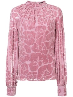 Josie Natori бархатный топ с вырезом под горло