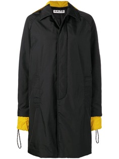Aalto contrasting detail button coat